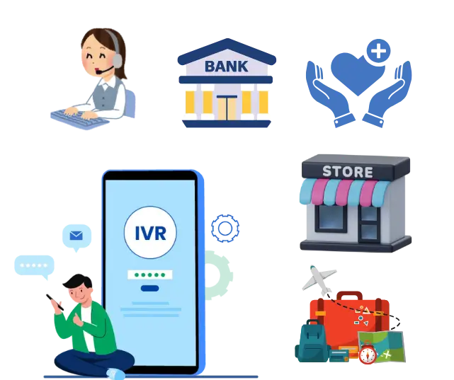 IVR Solution Industry- Call Centers, Banking, Healthcare, E-commerce, Travel