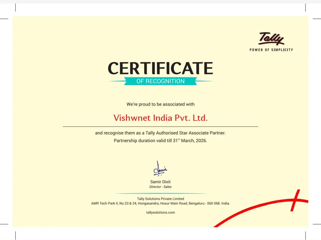 Tally Authorised Star Associate Partner